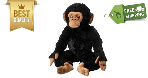 Chimpanzee soft toy 32cm black - chimpanzee,