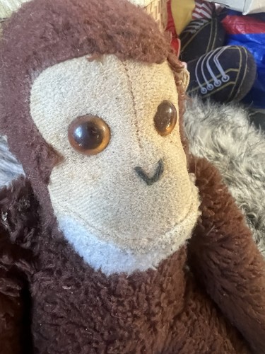 Vintage monkey soft toy - vintage,