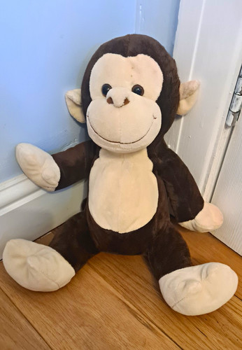 Brown beige plush - &, monkey