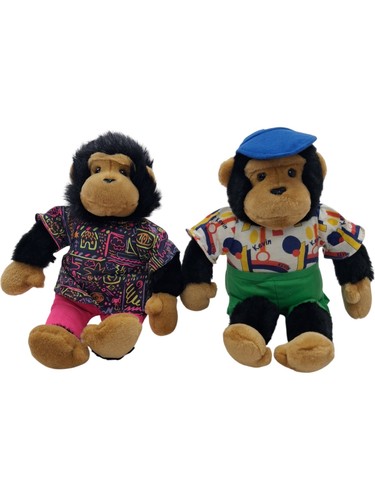 Vintage monkey soft toys - soft, duo