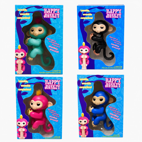 Happy monkey fingerlings - happy,