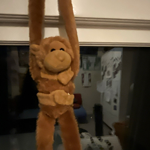 Brown plush hanging - brown,