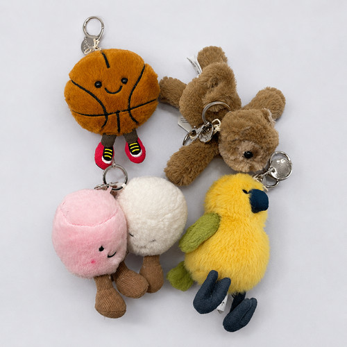 Plush keychain backpack - plush,