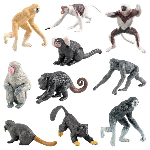 10pcs plastic wild zoo animals - 10pcs,