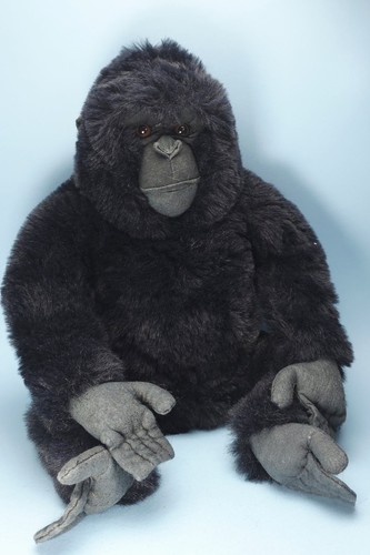 Black gorilla shaggy fur plush - fur,