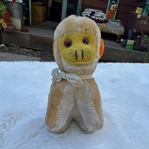 1950 monkey toy - ., felt