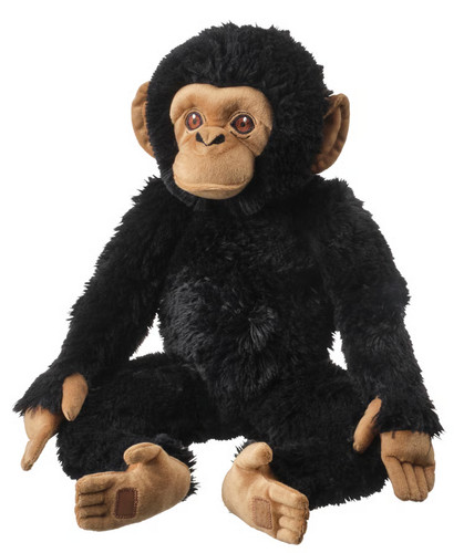 Chimpanzee soft toy 32cm - 32cm, black