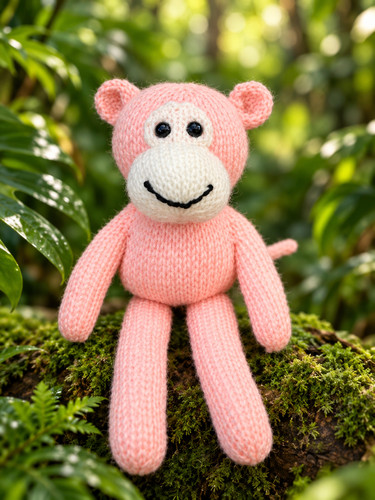 Hand knitted peach - knitted,