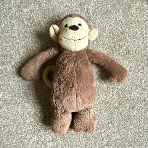Jellycat brown beige monkey - &,