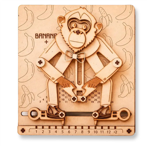 Educated monkey wooden math - wooden,